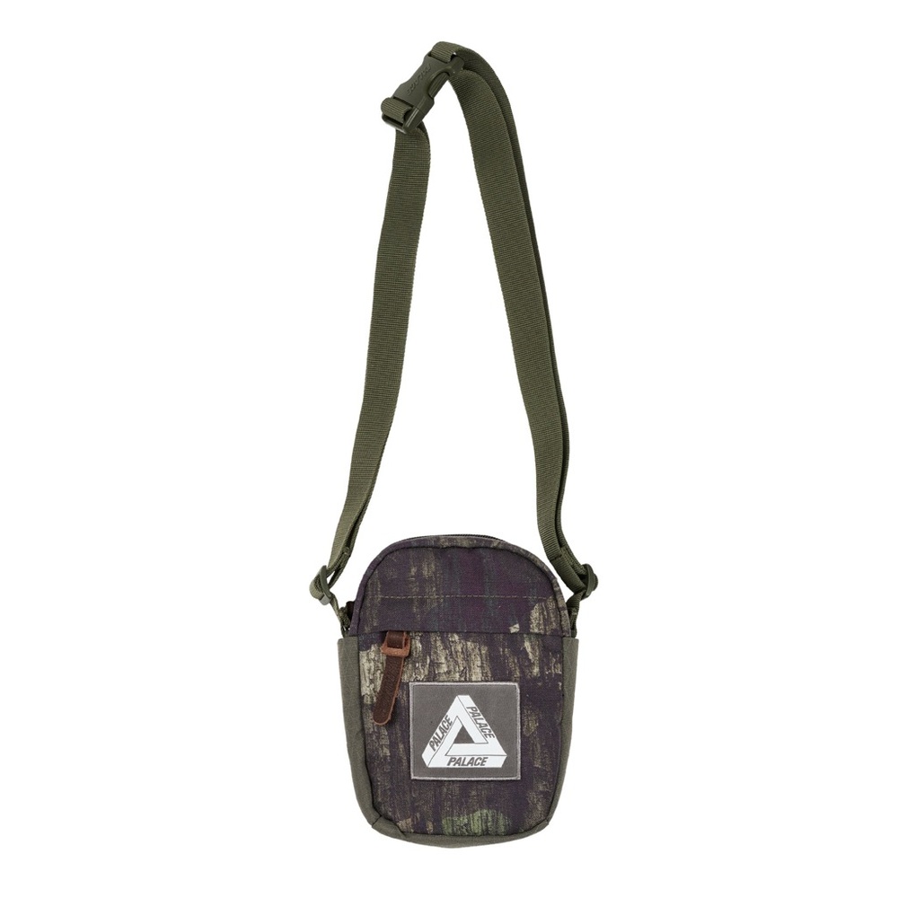 Palace CORDURA TRI-SHOT Shoulder Bag In FOREST DPM Tri-Ferg Logo Tree Bark Camo